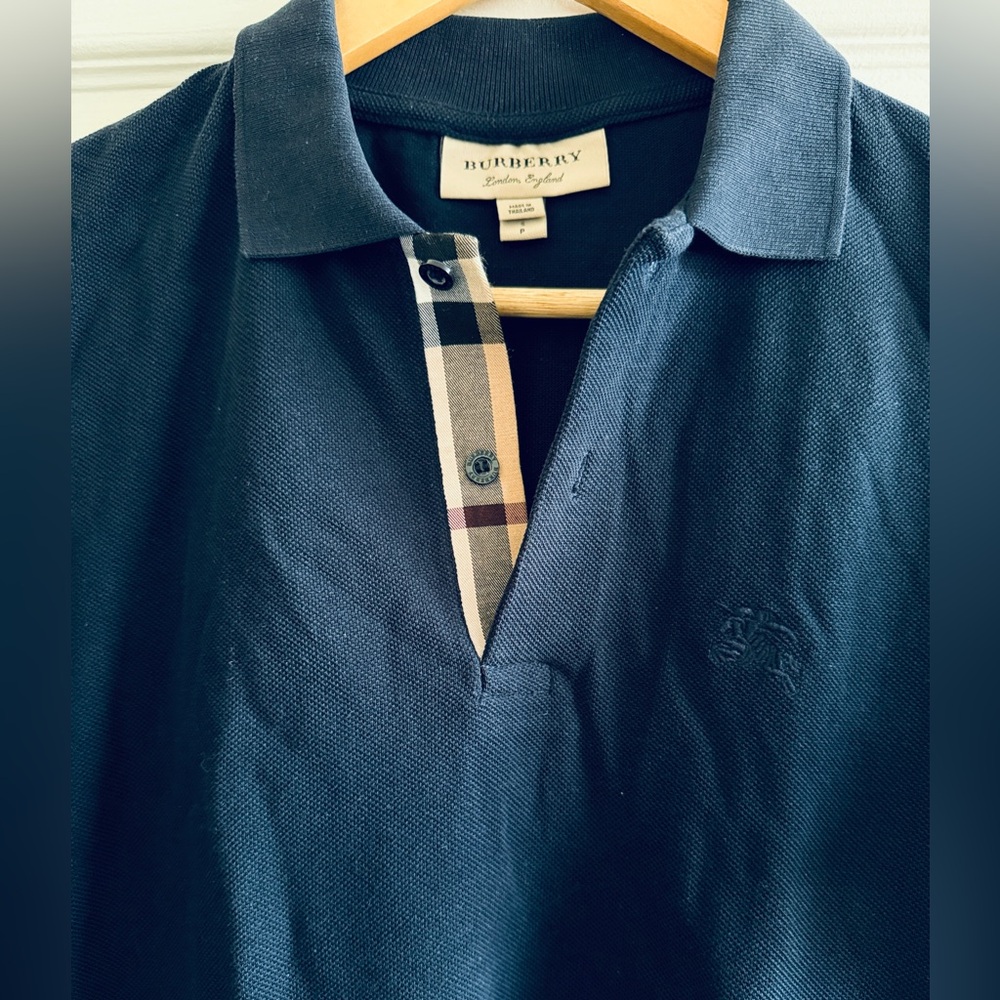 Burberry Men's Navy Polo Shirt - Picture 2 of 6
